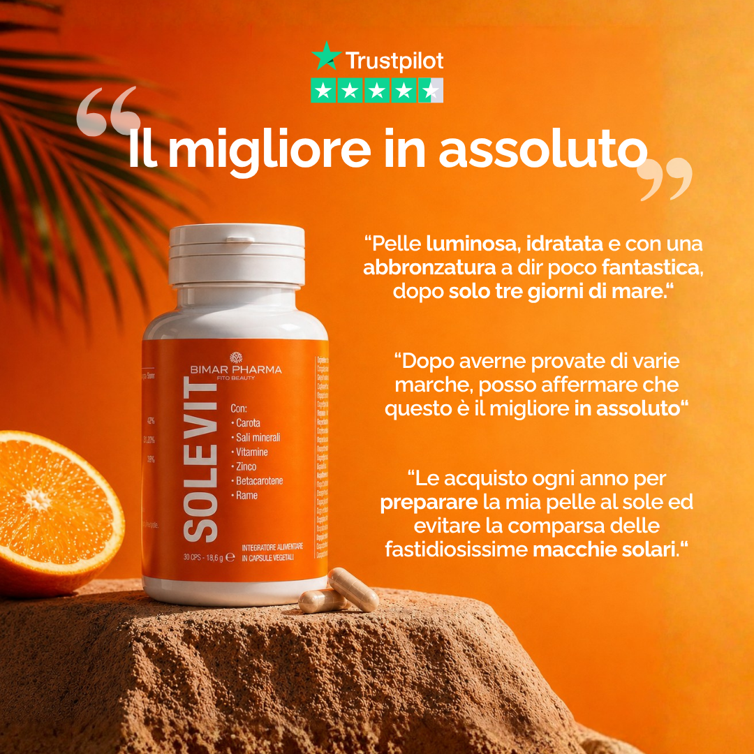 Solevit - Integratore 100% naturale abbronzatura e protezione solare