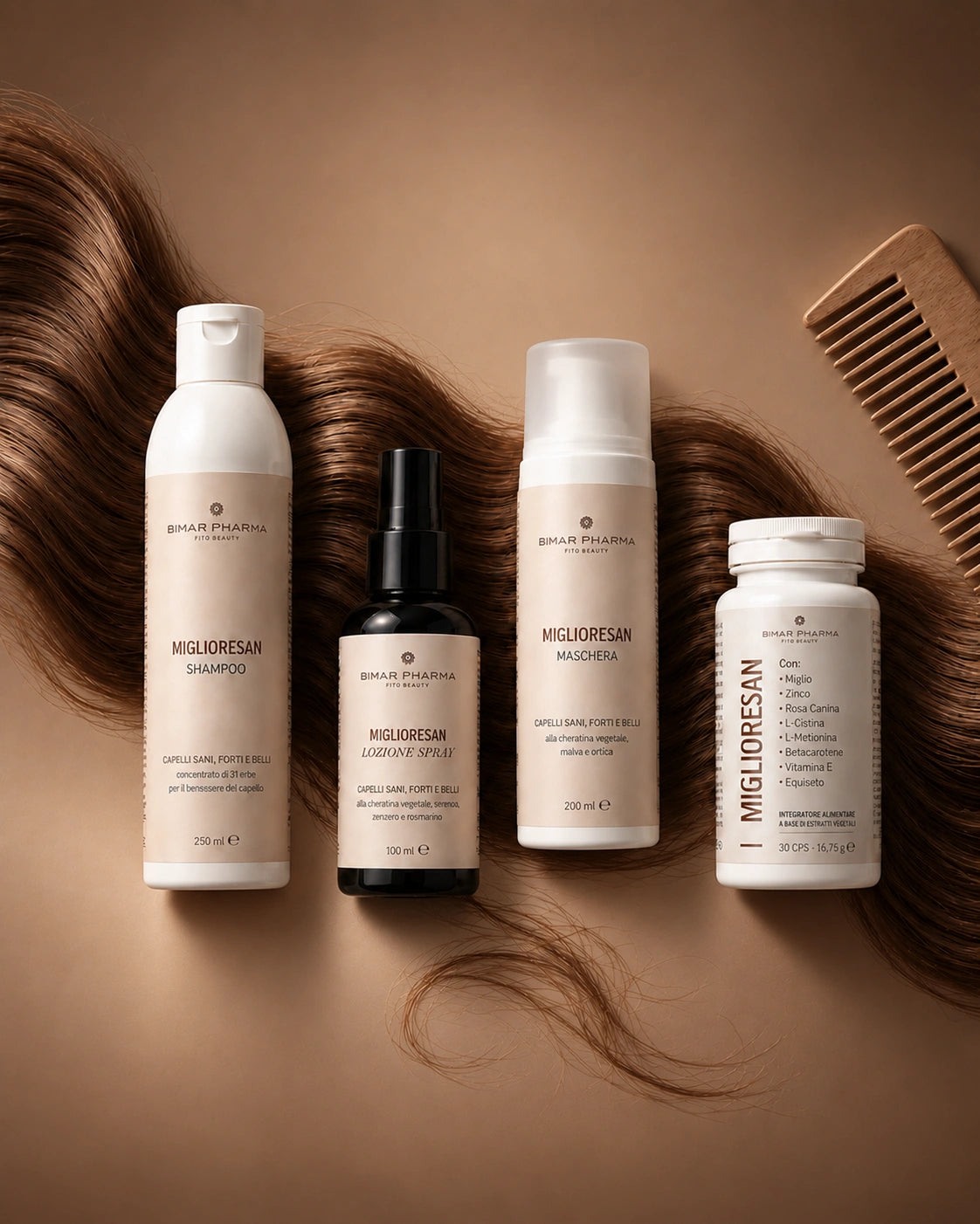 Migliocresan Shampoo – Rinforza e stimola ricrescita con concentrato di 23 erbe