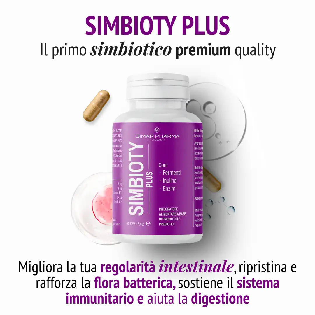 Simbioty Plus - Intestino irritabile probiotici e prebiotici  100% naturale